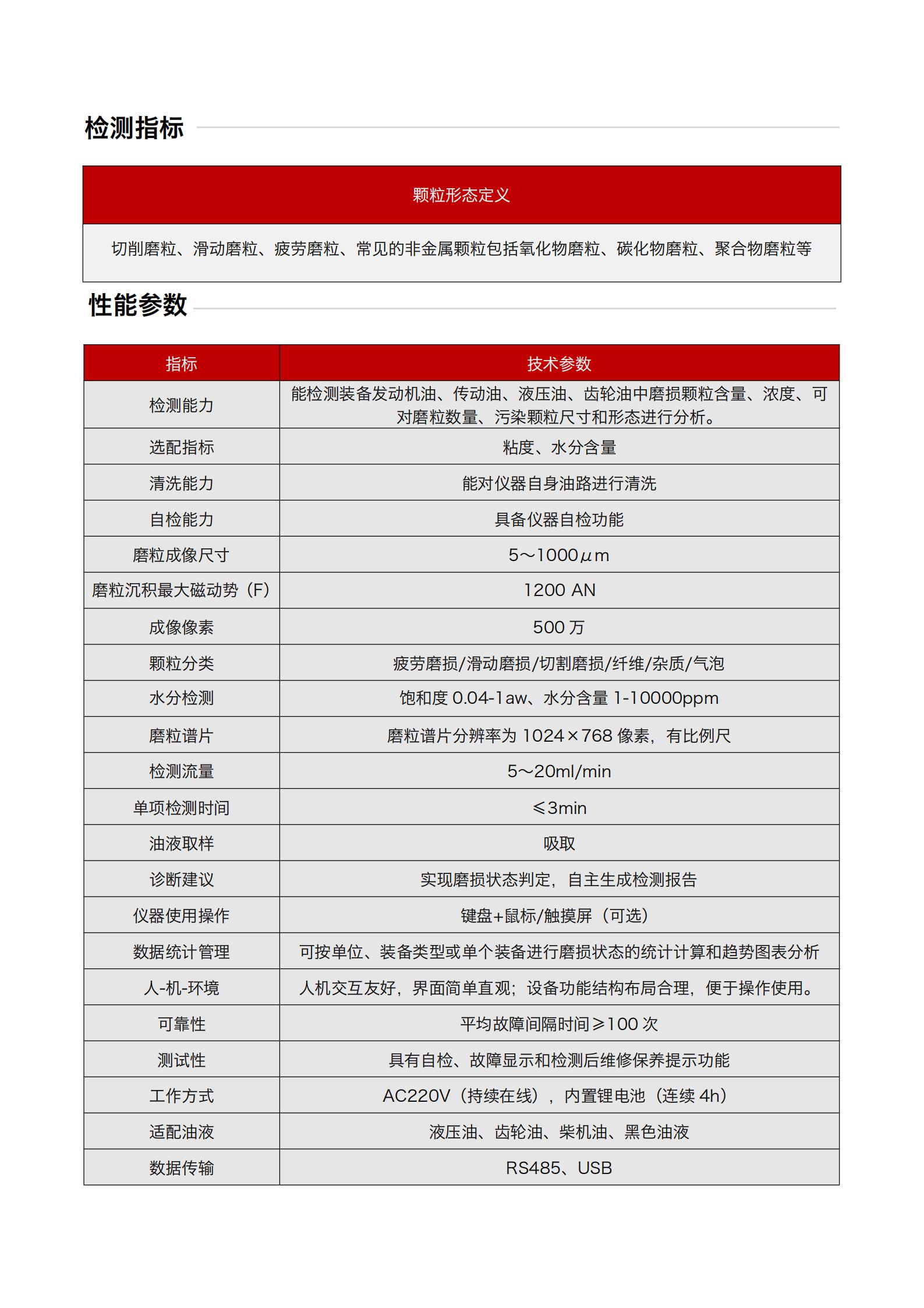 IBM-IVDS便攜式智能潤滑鐵金屬磨損顆粒檢測分析設(shè)備規(guī)格參數(shù)