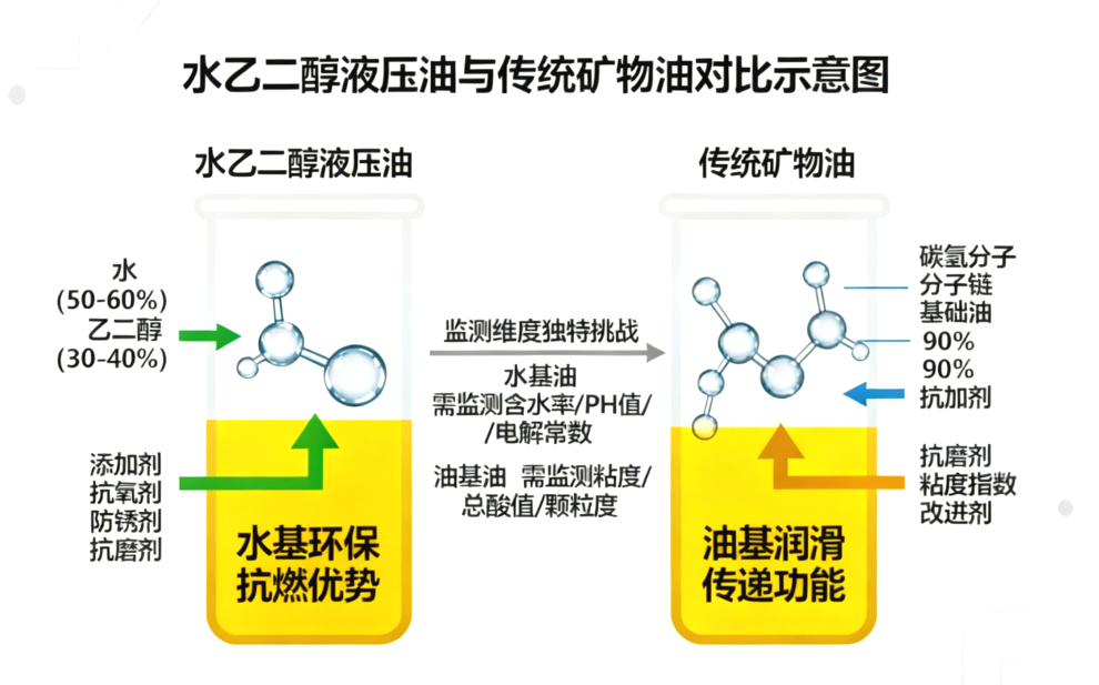 水乙二醇液壓油的 “可監測性” 為何成服務商亮點？難點與監測技術一文講透